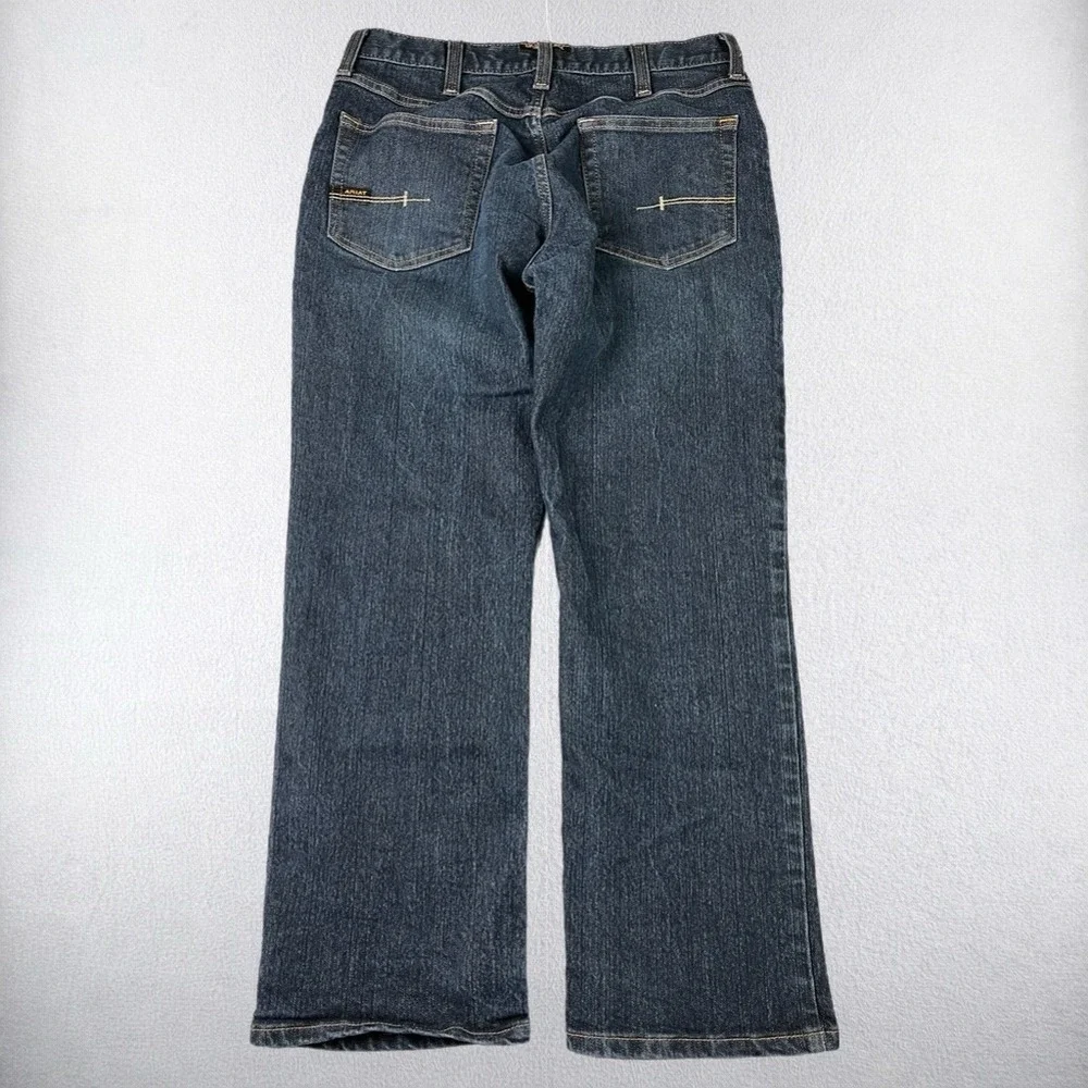 Ariat Rebar M5 Jeans Mens 34x30 Blue Straight Leg Denim Workwear Pants